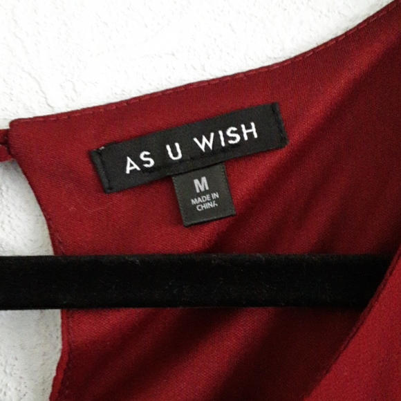 As U Wish dress/tunic maroon size medium - Picture 4 of 5